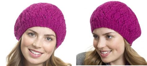 Versatile Knitted Raspberry Beret [FREE Knitting Pattern]