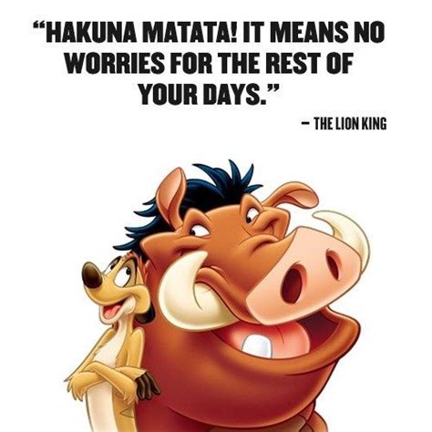 10 Quotes to Turn Around a Terrible Day | Timon and pumbaa, Classic disney characters, Disney ...