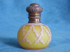 Art Glass Yellow Opalescent Perfume Bottle Sign Eicholt and Dated Collectible | eBay | parfums ...