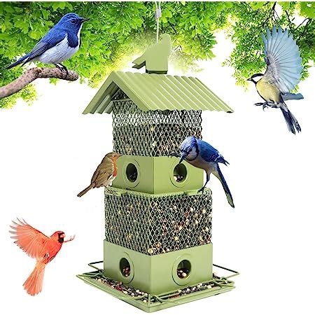 Amazon.com : Bird Feeder for Outside Hanging Squirrel Proof Wild Bird Feeders Retractable ...