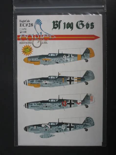 EAGLE CALS 1/48TH Scale Bf 109 G-6's Decal Sheet No. EC28 $23.00 - PicClick