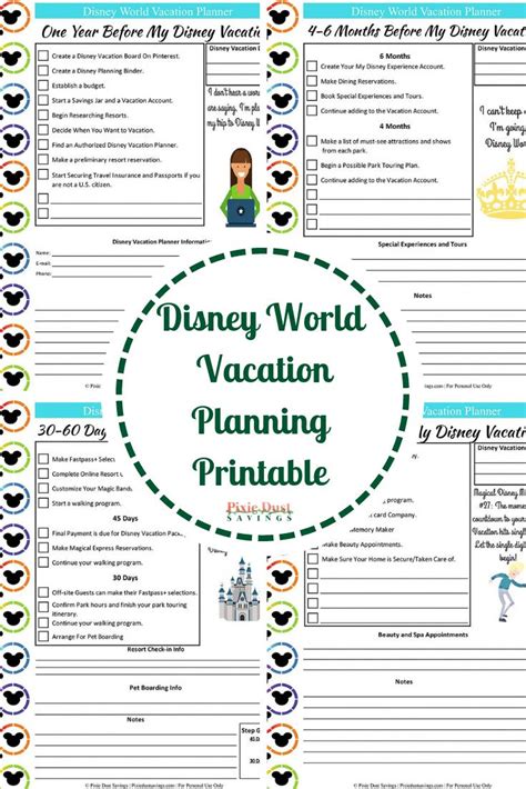 How to Plan a Disney World Vacation + Free Disney Planner Free Printable, Disney Vacat… | Disney ...