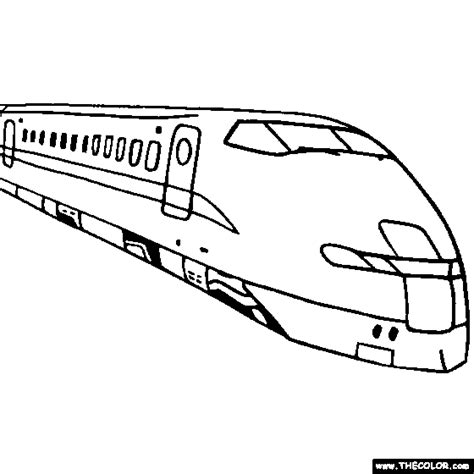 Bullet Train Coloring Pages Printable