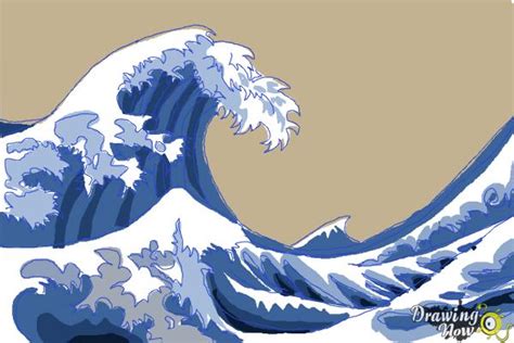 How to Draw Japanese Waves - DrawingNow