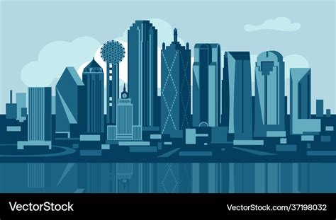 Dallas skyline Royalty Free Vector Image - VectorStock