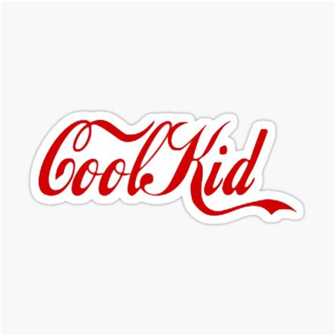 "Cool Kid Coca Cola Logo" Sticker for Sale by Spoopyz-Designs | Redbubble