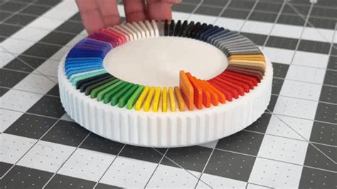 Spinning Filament Swatch Display - Lifts Swatches by Brad @ FTBT 3D ...