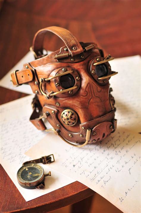 Leather steampunk gas mask. by DenBow on DeviantArt