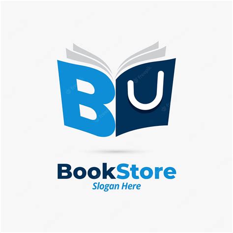 Premium Vector | Flat design bookstore logo template