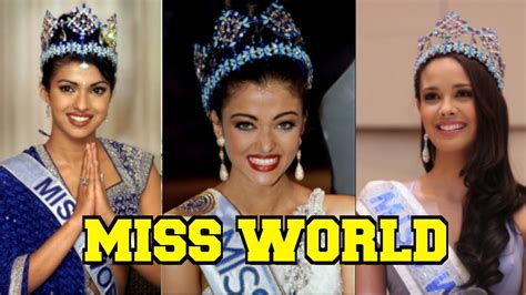 Top 10 Most Beautiful Miss World Winners - YouTube
