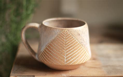Carved Stoneware Mug | Stone Haven Pottery