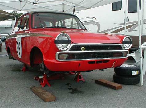 1960s Ford Lotus Cortina racing car photograph at www.oldclassiccar.co.uk