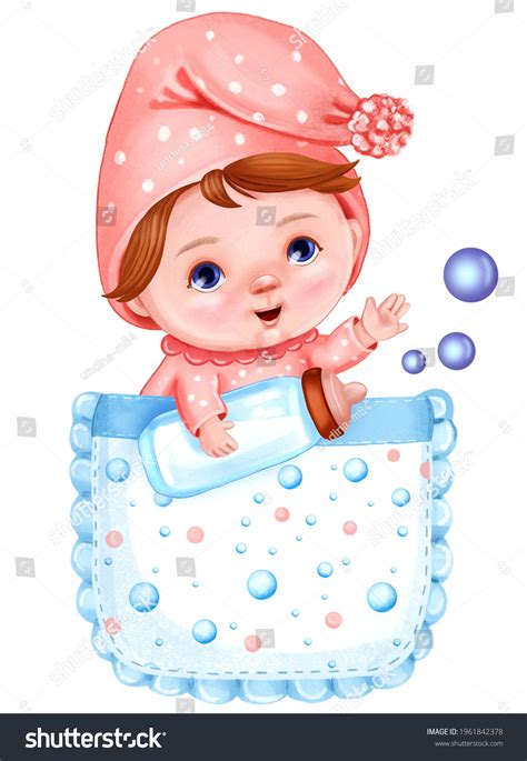 Newborn Baby Clipart Cute Baby Set Stock Illustration 1961842378 | Shutterstock