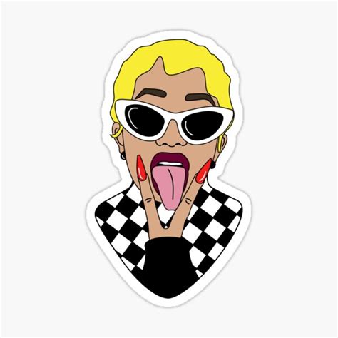 "Cardi b Tongue Out" Sticker for Sale by MorrisonTejada | Redbubble