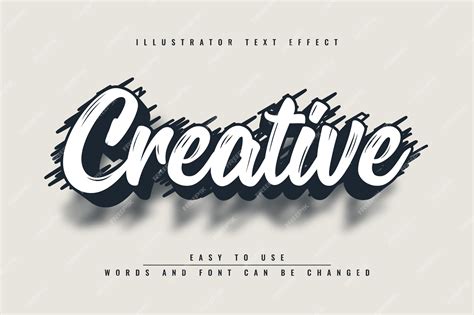 Premium Vector | Creative - illustrator editable text effect