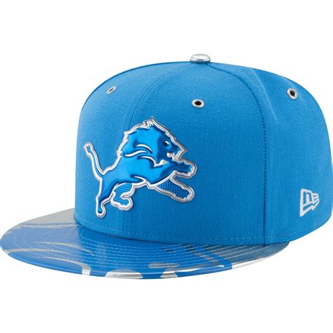 Men's New Era Blue Detroit Lions Spotlight 59FIFTY Fitted Hat