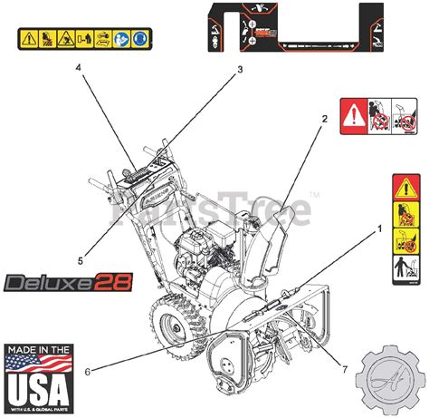 Ariens 921046 - Ariens Deluxe 28" Snow Blower, Ariens AX 254cc engine (SN: 009264 - 034999 ...