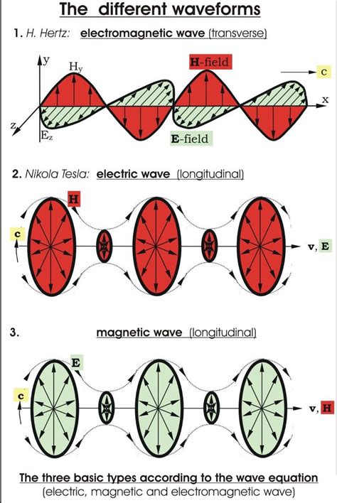 Longitudinal and transverse wave type vector illustration – Artofit