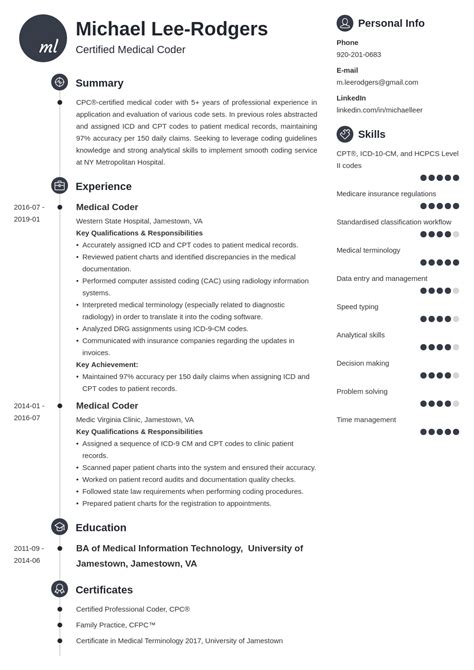 Medical Coding Resume Format Pdf : Medical Coding Resume Format Pdf / Medical Billing Resume ...