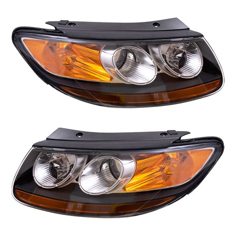 07-09 Hyundai Santa Fe Set of Headlights - EverydayAutoParts.com