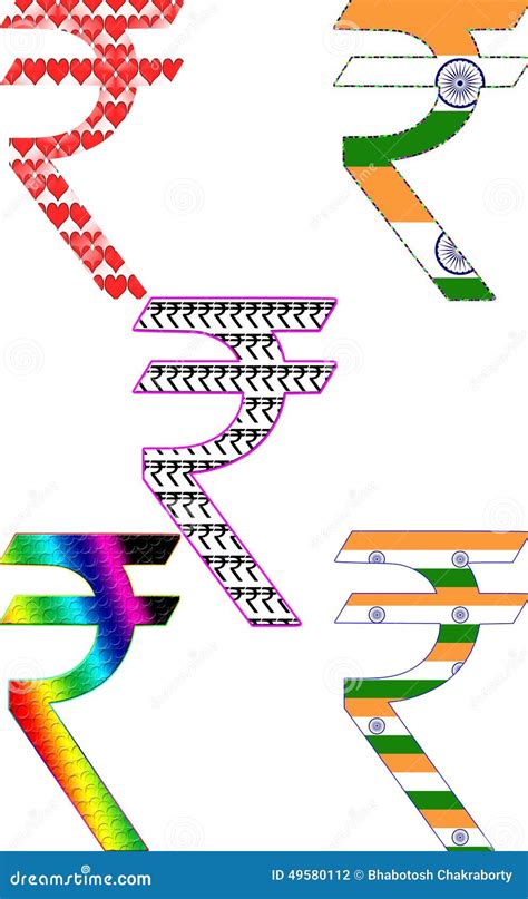 Indian rupee sign stock illustration. Illustration of rupee - 49580112