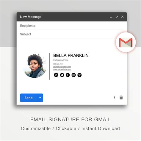 Gmail Email Signature Template. A Modern Email Signature | Etsy | Email signature templates ...