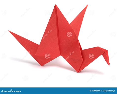 Red Origami Crane Royalty Free Stock Image - Image: 10448566