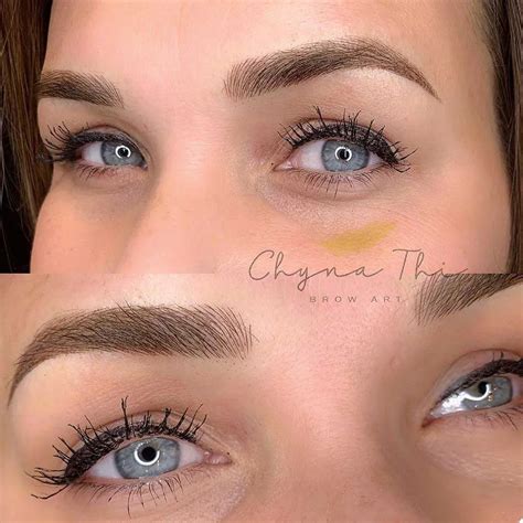 Microshading Before and After Pictures - Combo and Shaded Brows