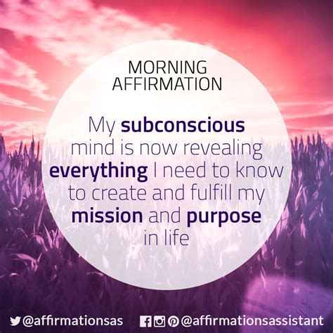 Affirmation: ⠀ ⠀ "My subconscious mind is now revealing everything I need to know to create and ...