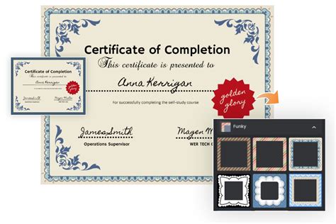 Free Custom Certificate of Completion Templates for Download | Fotor