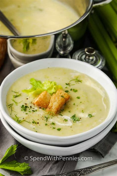 Creamy Celery Soup (Freezer-Friendly!) - Spend With Pennies