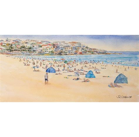 Bondi Beach Painting Bondi Painting Bondi Beach Watercolor Wall Decor ...