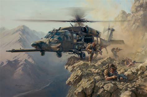 'BLACK HAWK SPECIAL DELIVERY' - Military Artist Stuart Brown