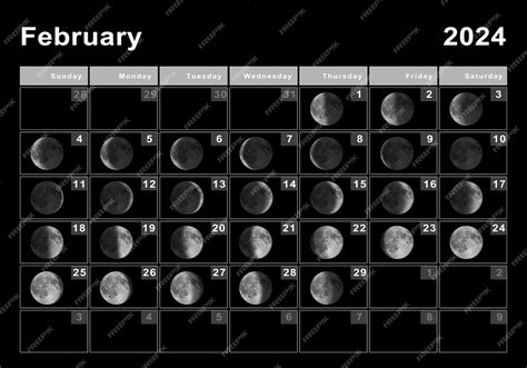 2024 February Calen 2024 Moon Calendar 2024 Moon Calendar Zodiac Signs ...