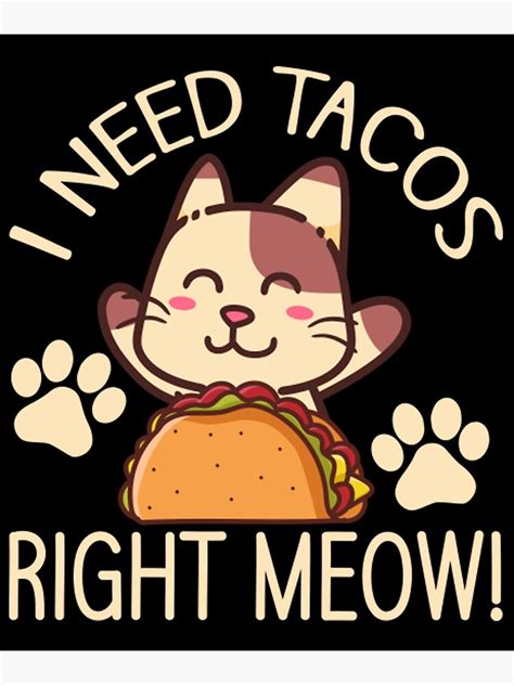 "Meme Cat Tacos Kitten Taco Enthusiast" Poster for Sale by SandroFama | Redbubble