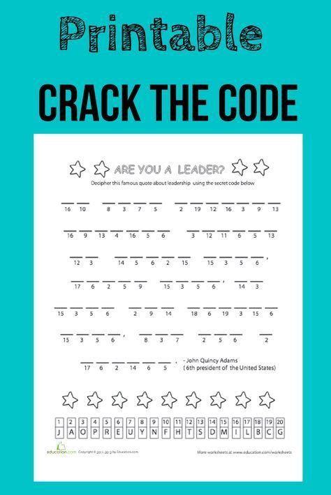 Secret Code Activity Sheets