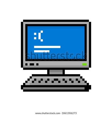 Pixel Art 8-bit Business Computer Pc Stock Vector (Royalty Free ...