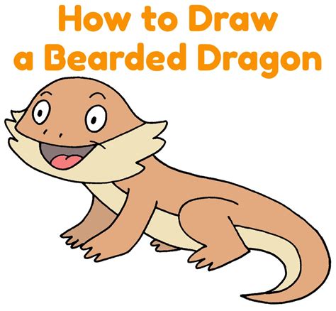 How to Draw a Bearded Dragon - Animaldrawingeasy.com