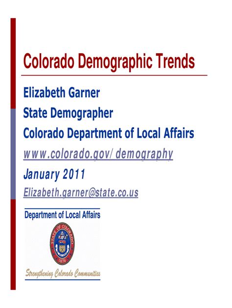 Fillable Online Colorado Demographic Trends Fax Email Print - pdfFiller