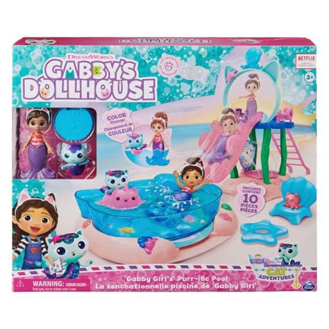 Gabby's Dollhouse Purr-ific Pool Playset with Gabby and MerCat Figures - 6065498 | Blain's Farm ...