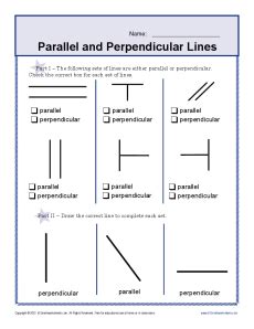 Parallel and Perpendicular Lines | 4th Grade Geometry Worksheets