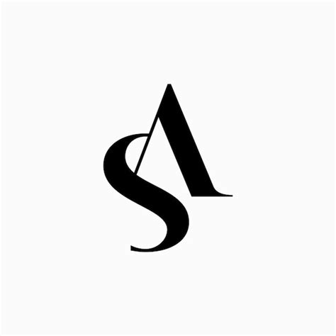 Premium Vector | Black and white letter sa logo design