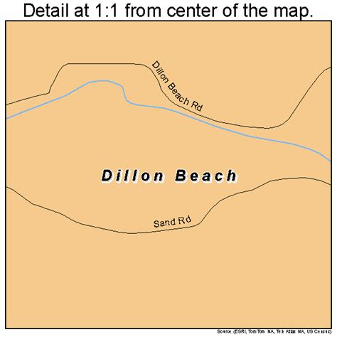 Dillon Beach California Street Map 0619262