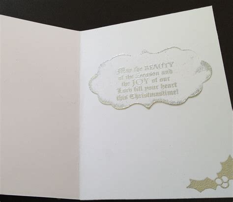 Queen Bee's Musings: Embossed Inspired Stamps Card