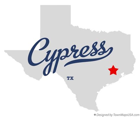 Map of Cypress, TX, Texas