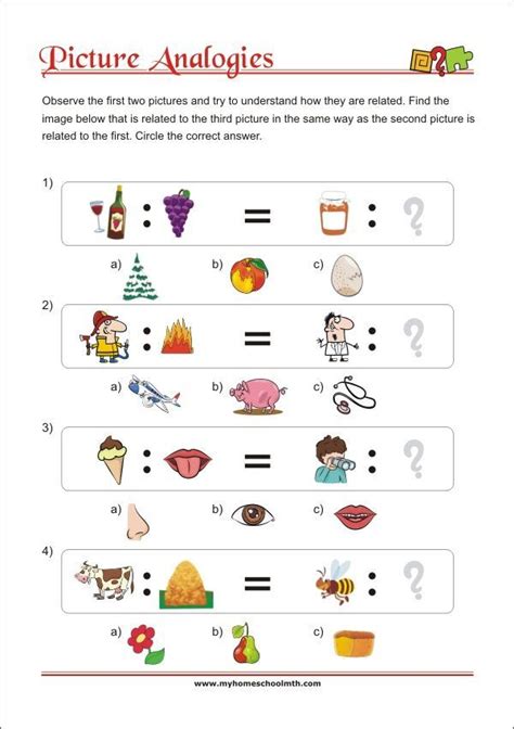 Picture Analogies for children - Visual Thinking and Logical Reasoning ...