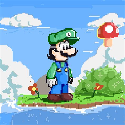 luigi pixel art by Desanimarte on DeviantArt