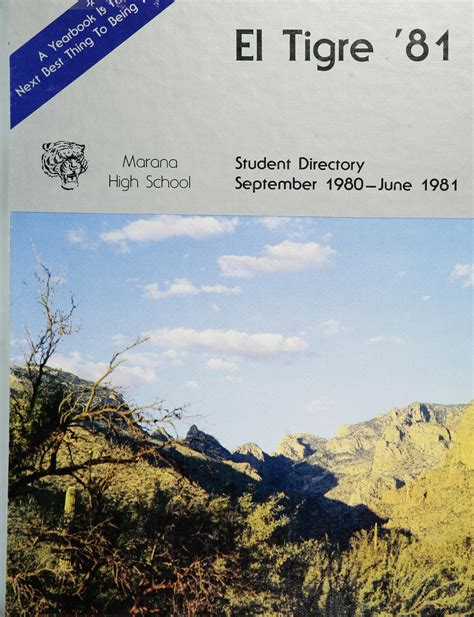 1981 yearbook from Marana High School from Tucson, Arizona for sale