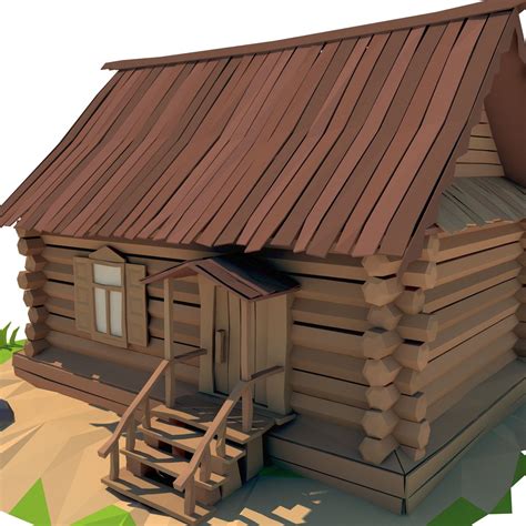 Cartoon wooden house | Wooden house, House, Cottage art