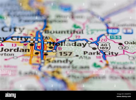 Holladay map hi-res stock photography and images - Alamy